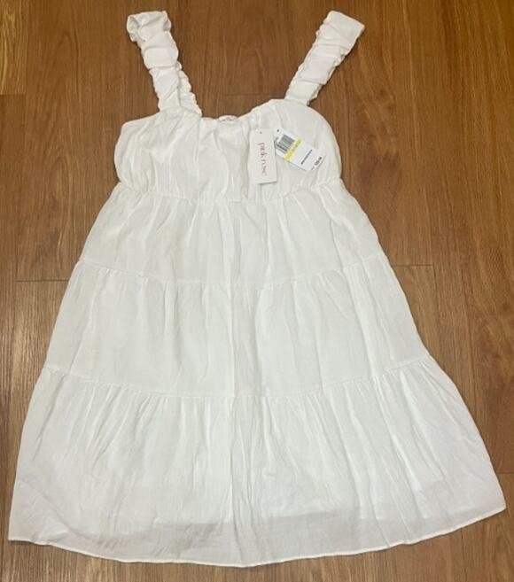 Pink Rose Dresses & Skirts - Pink Rose Juniors' BubbleStrap Tiered Mini Dress Ivory M